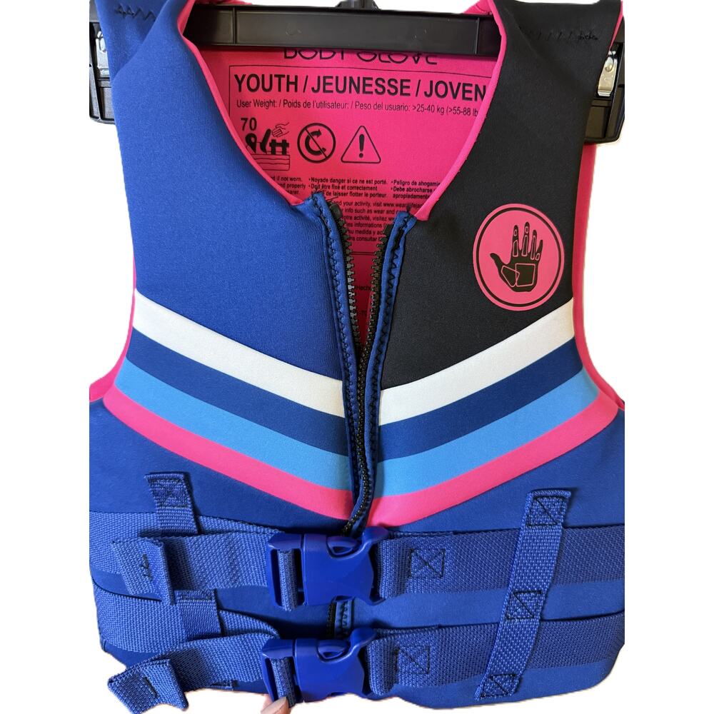 Body Glove Kid Youth Swim Jacket Life Preserver PFD Rated 55-88 lb A+ Condition